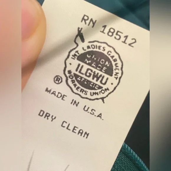 Emerald Green Mt. ladies Garment Vintage Bow Dress Made in USA Size 12 - Picture 7 of 7